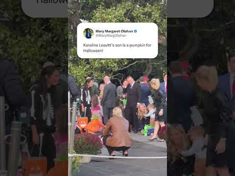 He keeps trying to sneak by the Secret Service with his little walker 😂🎃