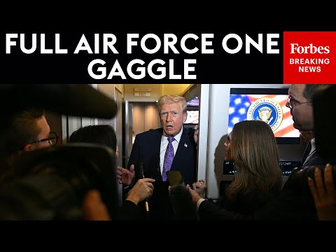 SUNDAY NIGHT AIR FORCE ONE GAGGLE: Trump Takes Questions From Reporters On Flight To JBA
