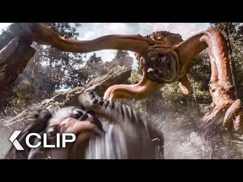 Giant Tentacle Creature Hunts Down Predator Scene – PREDATOR: BADLANDS (2025)