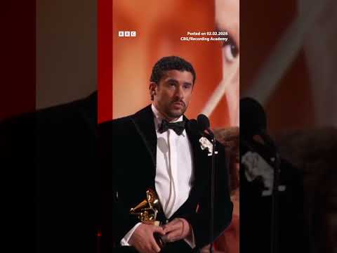 Bad Bunny addresses the Trump administration’s immigration crackdown at Grammys. #Grammys #BBCNews