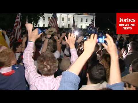 FLASHBACK: People Celebrate The Death Of Osama Bin Laden Outside The White House