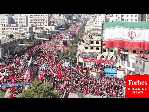 Massive Crowds Attend Funeral Ceremony For Ayatollah Ali Khamenei In Mashhad, Iran