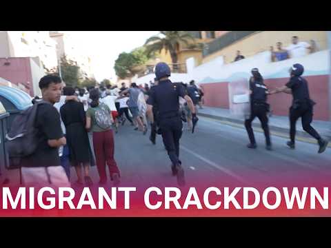 Spanish police chase down and beat Moroccan migrants following invasion of Ceuta