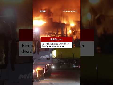 Fires burn across Kyiv after deadly Russian attacks. #Ukraine #Russia #BBCNews