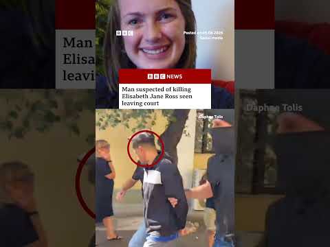 Man suspected of killing Elisabeth Jane Ross seen leaving court. #Athens #Greece #BBCNews