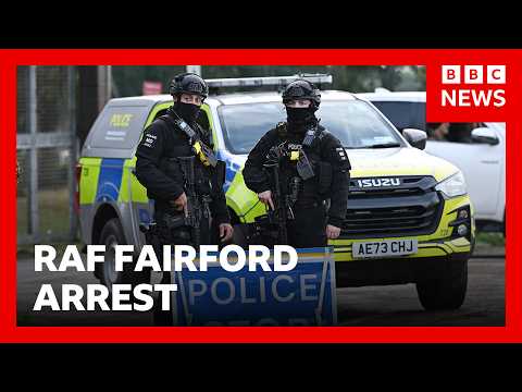 RAF Fairford update as British national arrested in connection with incident | BBC News