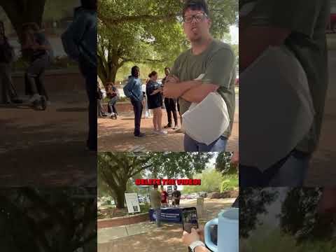 WATCH: UNHINGED liberal HARASSES YAF students during tabling in Alabama