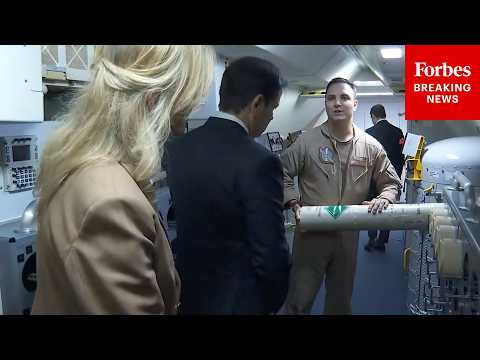 MOMENTS AGO: Marco Rubio Tours A US Navy P-8 Poseidon Aircraft At The Keflavik Airport, Iceland