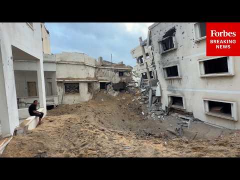 Airstrikes On Gaza Neighborhood Of Rimal Leave Residential Buildings Turned To Rubble